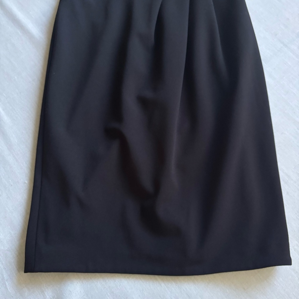 Calvin Klein Black Sheath Midi Dress Size 4 Career Cocktail Chic - Picture 8 of 13